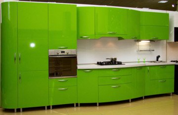Як оформити кухню в зеленому кольорі