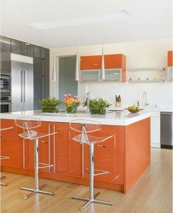 Як оформити кухню в персиковому кольорі