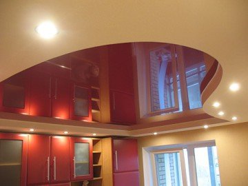 Дизайн стелі на кухні