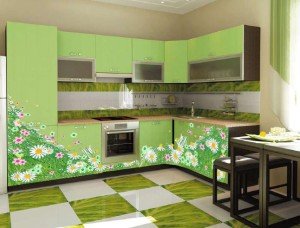 Як оформити кухню в зеленому кольорі