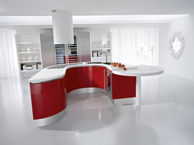 Як оформити кухню в червоному кольорі