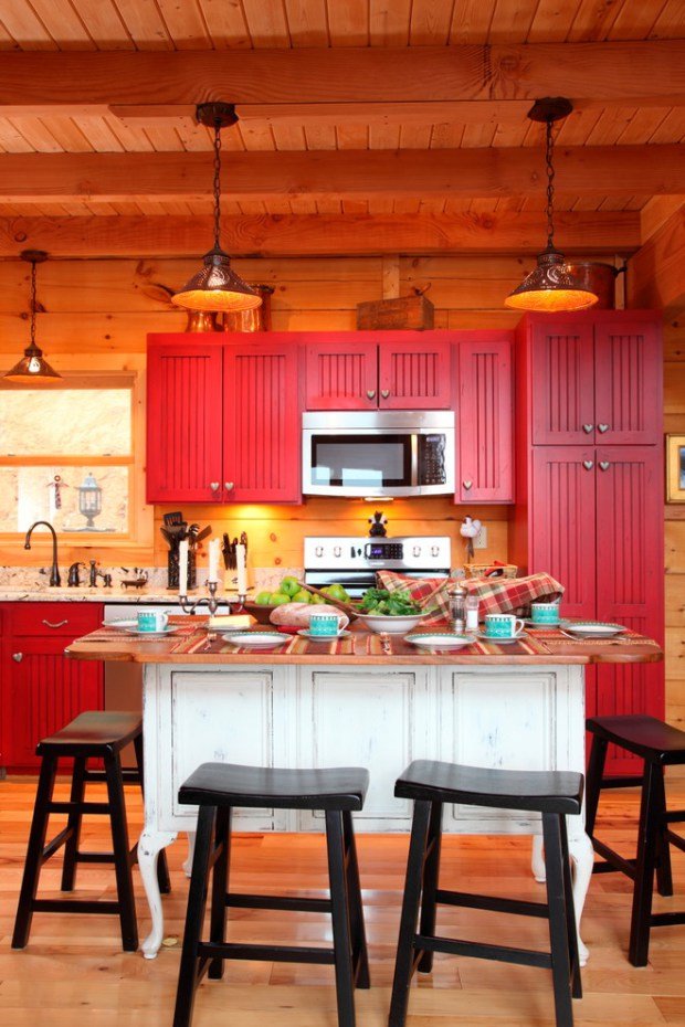 Як оформити кухню в червоно чорних кольорах