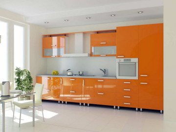 Як оформити кухню в помаранчевому кольорі