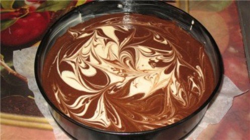 Сирно — шоколадний пиріг «Мармуровий» | Смачні рецепти