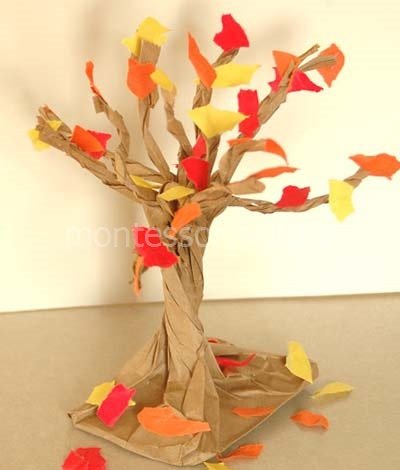 Осіннє дерево з паперу