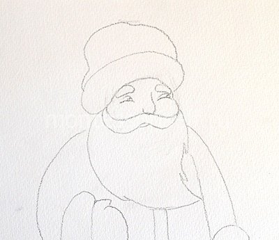Як намалювати Діда Мороза поетапно