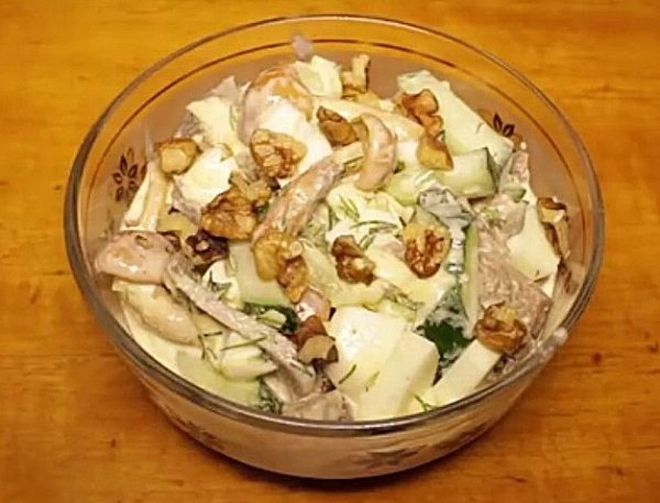 Салат з яловичого мови: рецепт приготування
