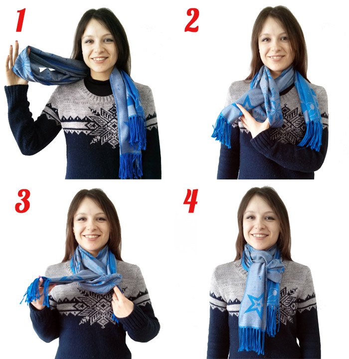 Як красиво і оригінально завязати на шию шарф або хустку? Різні способи + 70 ФОТО