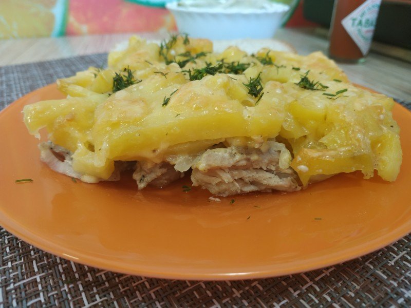 Картопля по французьки з мясом в духовці — покроковий фото рецепт мяса по французьки