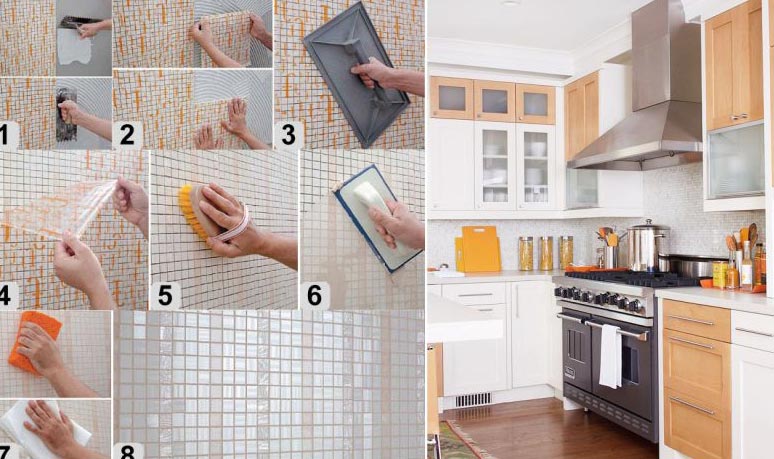 Плитка мозаїка для кухні на фартух як укласти керамічну плитку під мозаїку для кухні на фартух?