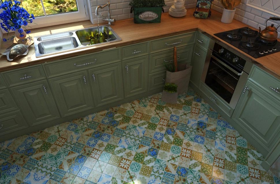 Яку вибрати плитку на підлогу на кухню і передпокій вибираємо підлогову плитку для кухні: 50+ фото варіантів