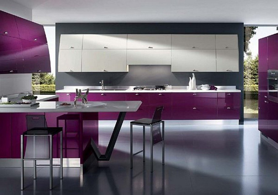Поєднання двох кольорів в дизайні кухні