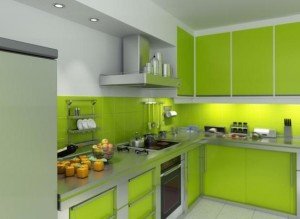 Як оформити кухню в жовто зеленому кольорі