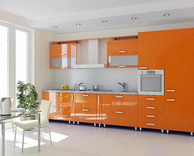 Особливості оформлення кухні в помаранчевому кольорі