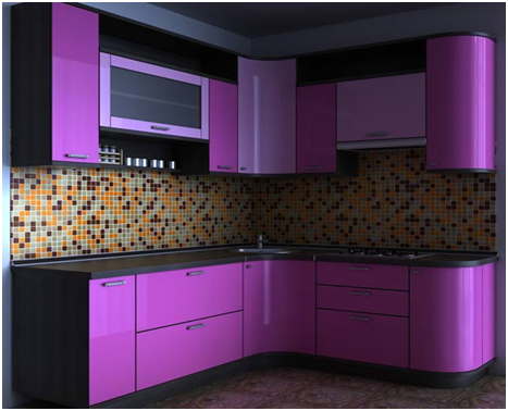 Кухня в фіолетовому кольорі
