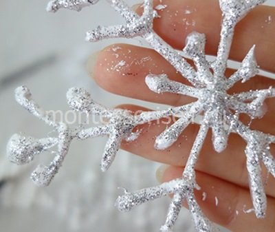 Сніжинки з гарячого клею своїми руками