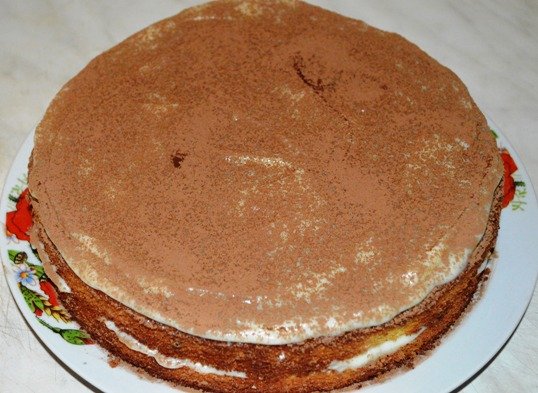 Ніжний бісквітний торт з заварним кремом | Смачні рецепти