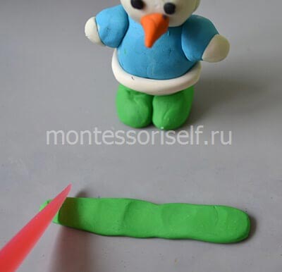 Сніговик своїми руками з пластиліну