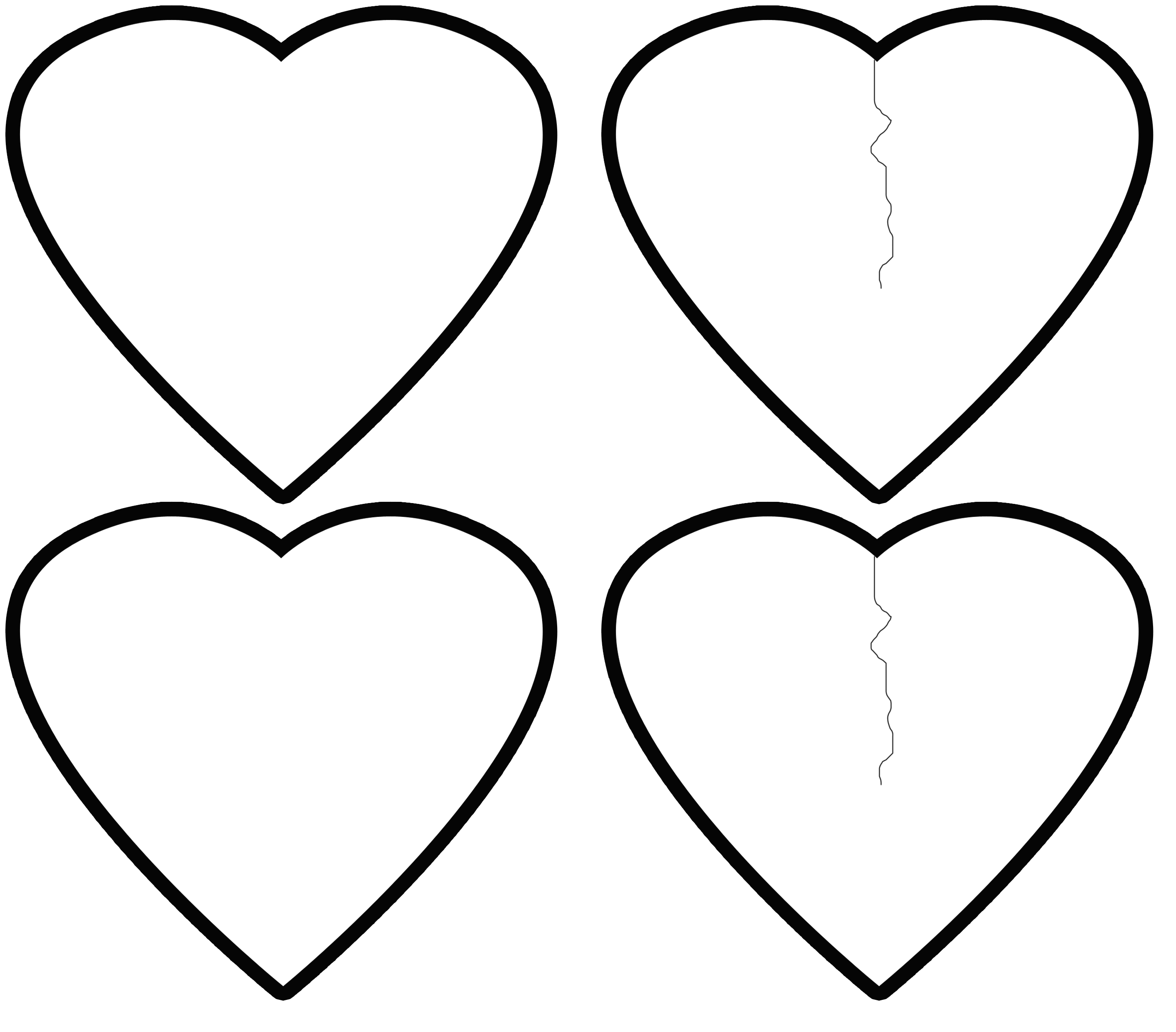 Шаблон сердечко для вырезания из бумаги распечатать