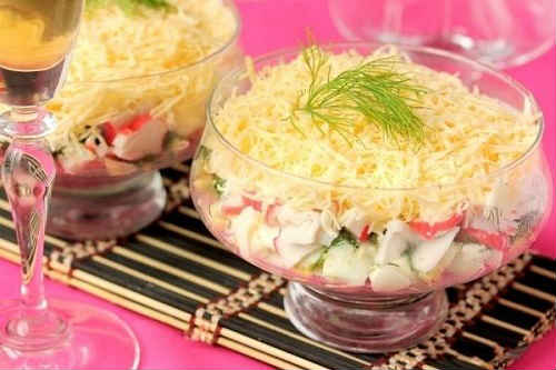 Салати з крабовими паличками — смачні рецепти з кукурудзою, капустою, рисом, класичний