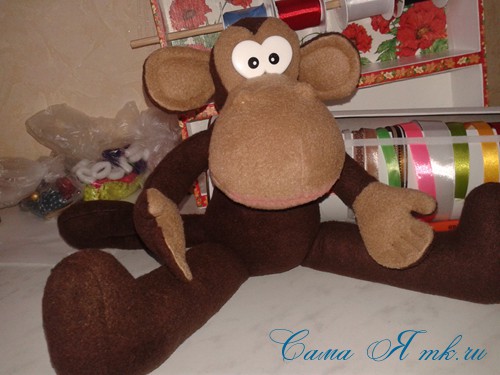 Мяка іграшка мавпочка своїми руками: викрійка і покроковий МК