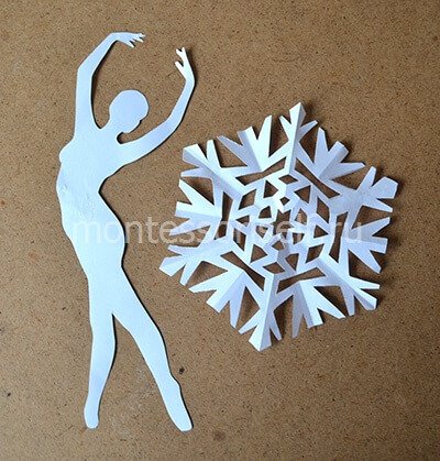 Сніжинки балеринки: шаблони для вирізання