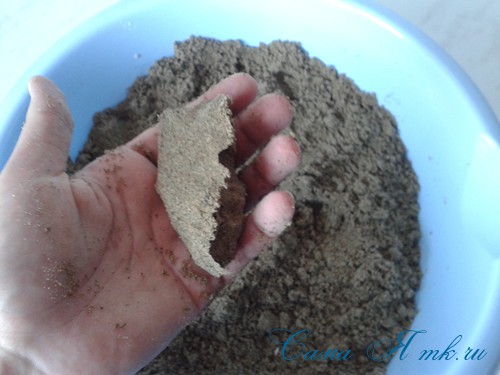 Кінетичний диво пісок своїми руками: склад і технологія