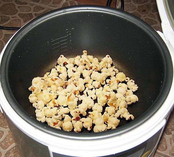 Попкорн в мультиварці: рецепт приготування