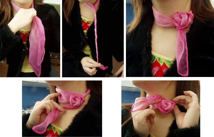 Як красиво і оригінально завязати на шию шарф або хустку? Різні способи + 70 ФОТО