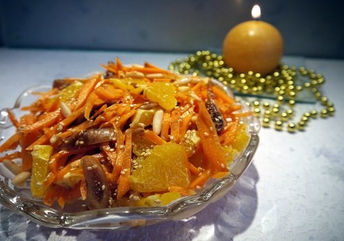 Морквяний салат з апельсинами рецепт з фото покроково