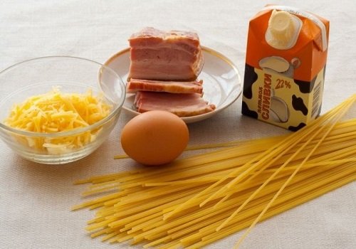 Паста карбонара рецепт з беконом і з яєчним соусом і вершками з фото покроковий рецепт