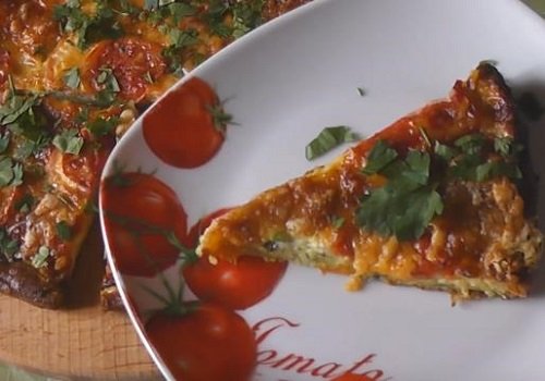 Піца з кабачків з ковбасою і помідорами рецепт з фото покроково в духовці