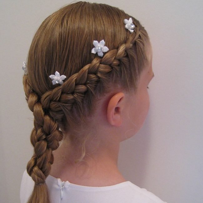 Зачіски на дитячі волосся для дівчаток: на довгі, середні, короткі волосся, в дитячий сад, на випускний + 170 ФОТО