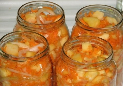 Салат з кабачків і моркви на зиму без стерилізації в банках покроковий рецепт з фото