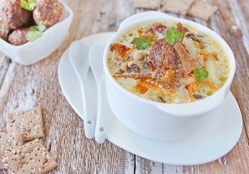 Суп з грибами фрикадельками і квасолею покроковий рецепт з фото