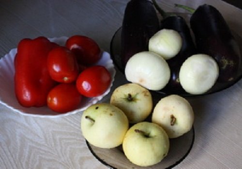 Ікра з баклажанів з яблуками на зиму рецепт з фото покроково