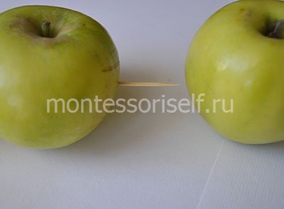 Гусениця з яблук: осіння виріб в дитячий сад своїми руками
