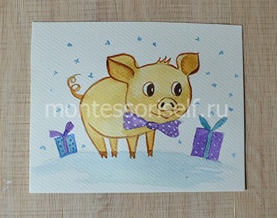 Як намалювати свиню (порося) своїми руками: поетапний малюнок олівцем і фарбами