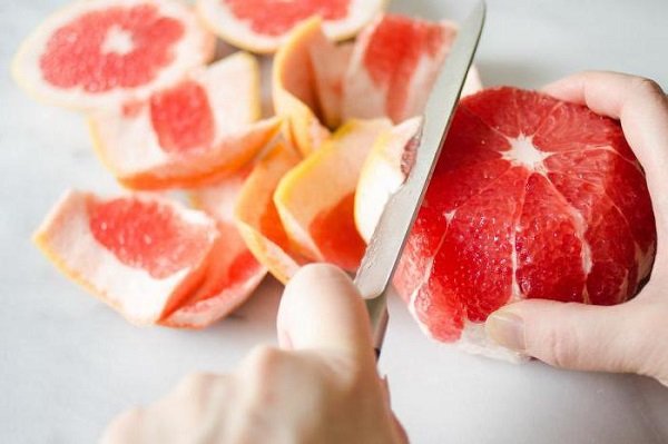 Як очистити грейпфрут від шкірки