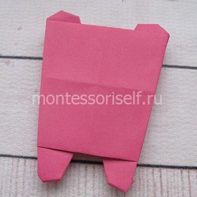 Орігамі з паперу свиня (покрокова схема складання)