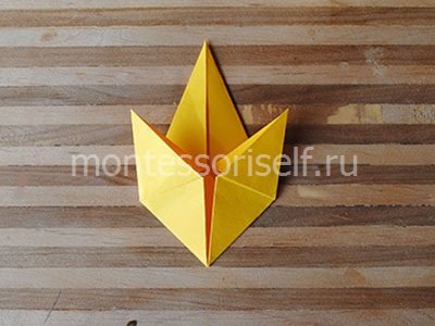 Осінній кленовий лист орігамі: майстер клас з покроковим фото
