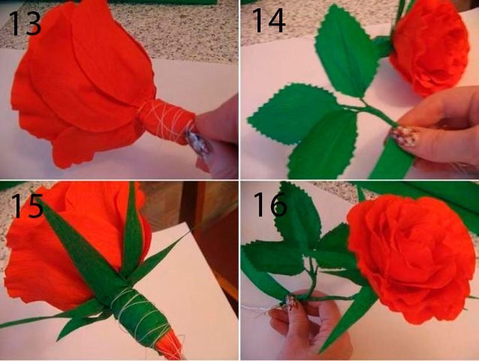 Прості троянди з паперу своїми руками, 11 майстер класів