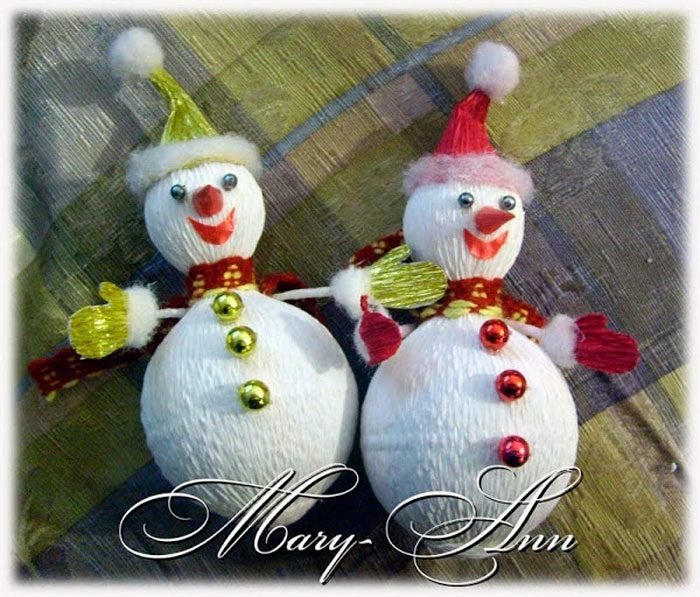 Сніговики своїми руками: покрокових майстер класи на Новий рік