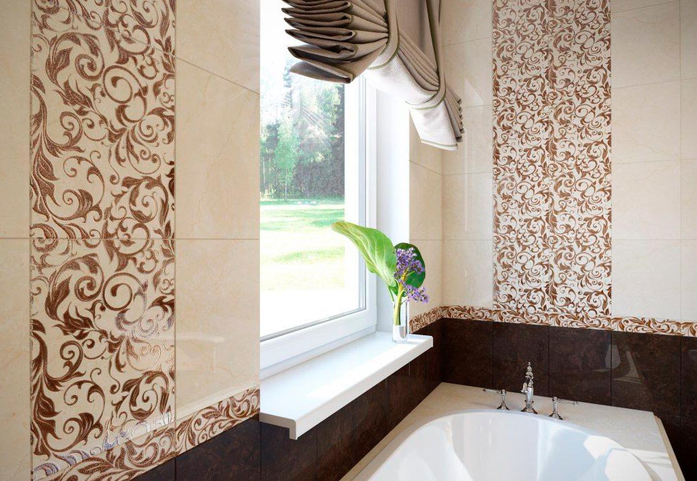 Плитка з плитки в ванну: 80+ фото керамічної плитки панно для ванної кімнати
