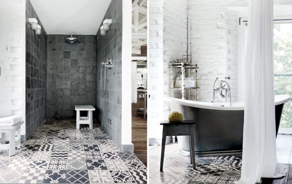 Сіра плитка для ванної: 70+ фото ванної кімнати з сірої матовою або глянцевою плиткою