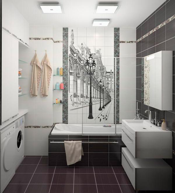 Плитка з плитки в ванну: 80+ фото керамічної плитки панно для ванної кімнати