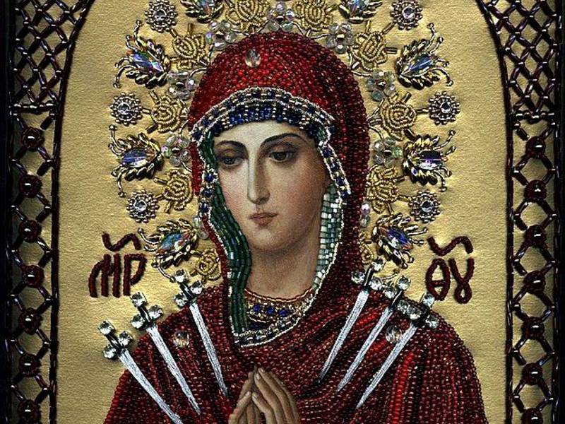 Семистрельная ікона Божої Матері: історія набуття і опис, у чому допомагає і як правильно молитися