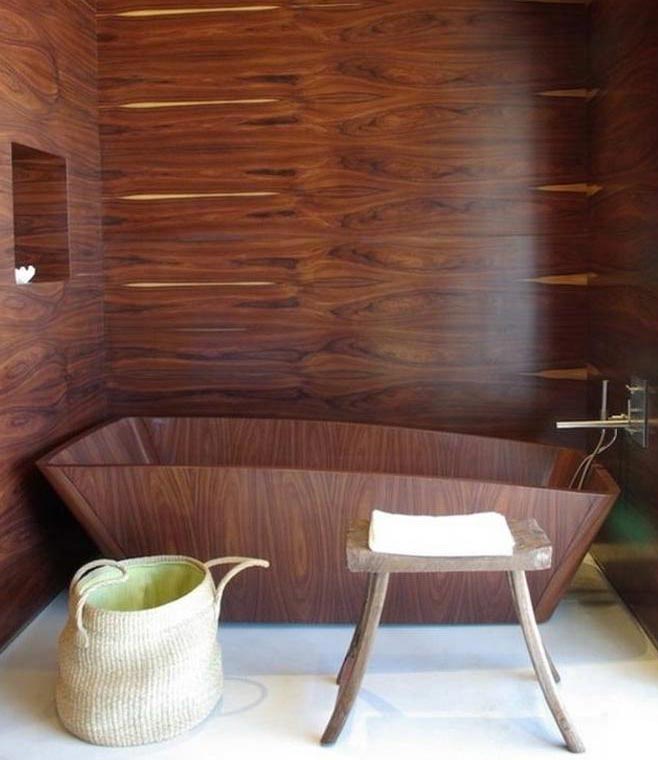 Плитка під дерево у ванній: 50+ фото ванної кімнати з плиткою під дерево