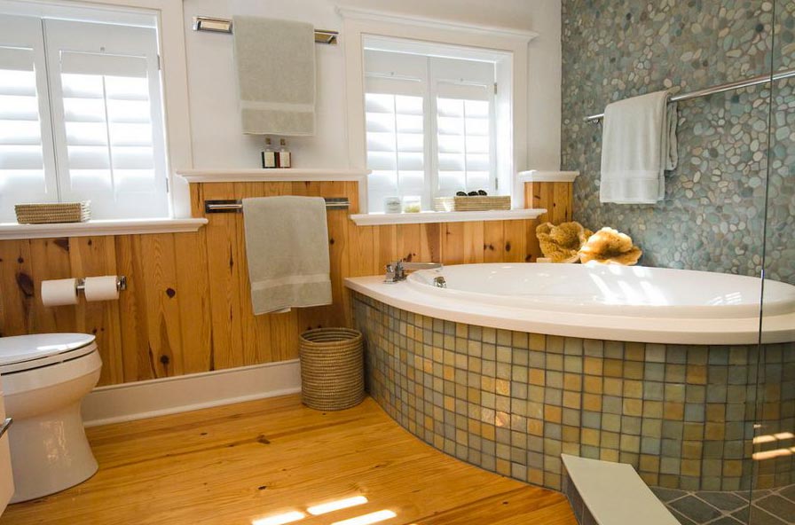 Плитка під дерево у ванній: 50+ фото ванної кімнати з плиткою під дерево