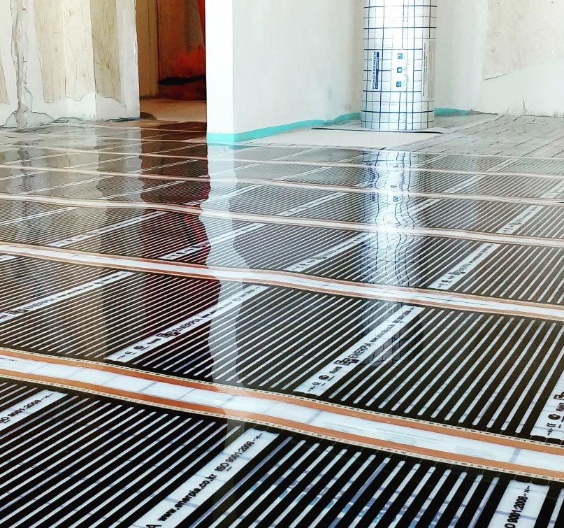Інфрачервона тепла підлога під плитку: монтаж, плюси і мінуси укладання ІК теплої підлоги під плитку